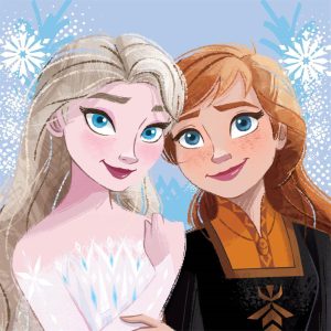 DIMcol Λαβέτα Νηπιαγωγείου Disney Home Frozen 77 30X30 Ice Blue 100% Polyester