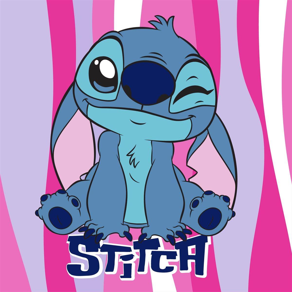 DIMcol Λαβέτα Νηπιαγωγείου Disney Home Lilo & Stitch 74 30X30 Pink 100% Polyester
