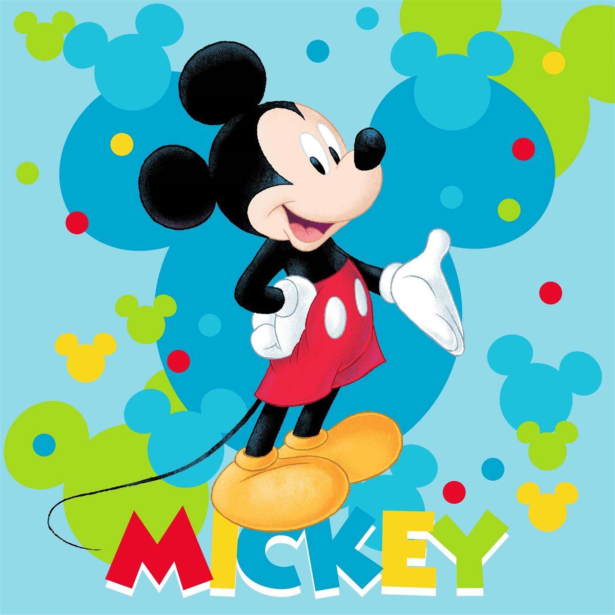 DIMcol Λαβέτα Νηπιαγωγείου Disney Home Mickey 73 30X30 Turquoise 100% Polyester