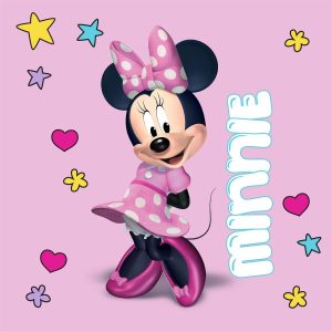 DIMcol Λαβέτα Νηπιαγωγείου Disney Home Minnie 78 Pink 30X30 100% Polyester