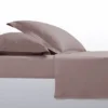 Nef-Nef Homeware Μαξιλαροθήκη Σατέν Elements 24 Σετ 52x72 Mocca