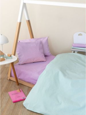 Palamaiki Σεντόνι Κούνιας 130x170 TOTEM LILAC Χωρίς Λάστιχο