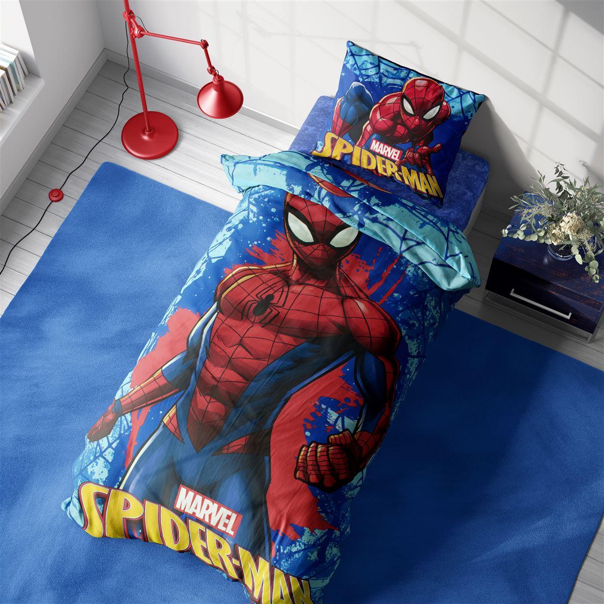 DIMcol Σεντόνια Σετ 3 τεμ Marvel Spider-Man 713 160X240 Electric Blue 100% Cotton