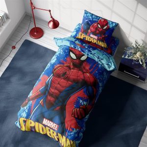 DIMcol Σεντόνια Σετ 4 τεμ Marvel Spider-Man 714 160X240 Electric Blue 100% Cotton