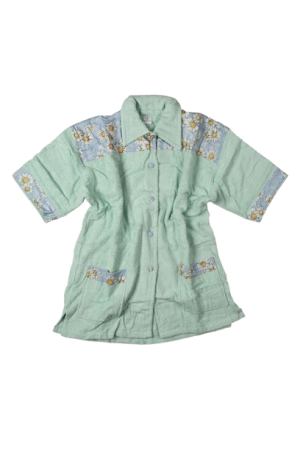 DIMcol ΜΠΟΥΡΝΟΥΖΙ MINI Γυναικείο με γιακά Mint 500 gsm 100% Cotton