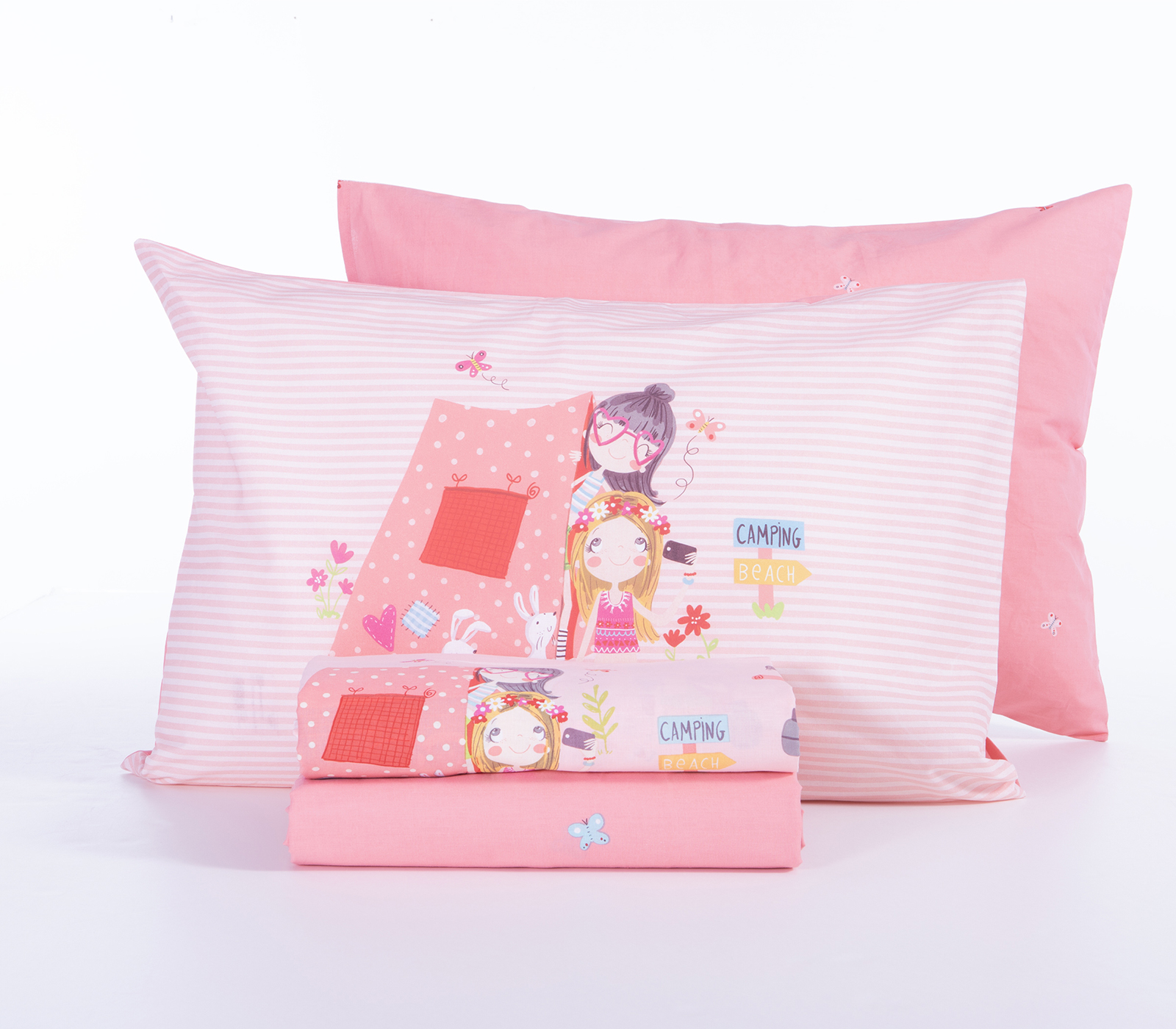 ΠΑΙΔΙΚΑ ΣΕΤ ΣΕΝΤΟΝΙΑ ΜΟΝΑ CAMPING 170X260 NEF-NEF HOMEWARE CORAL - Image 3