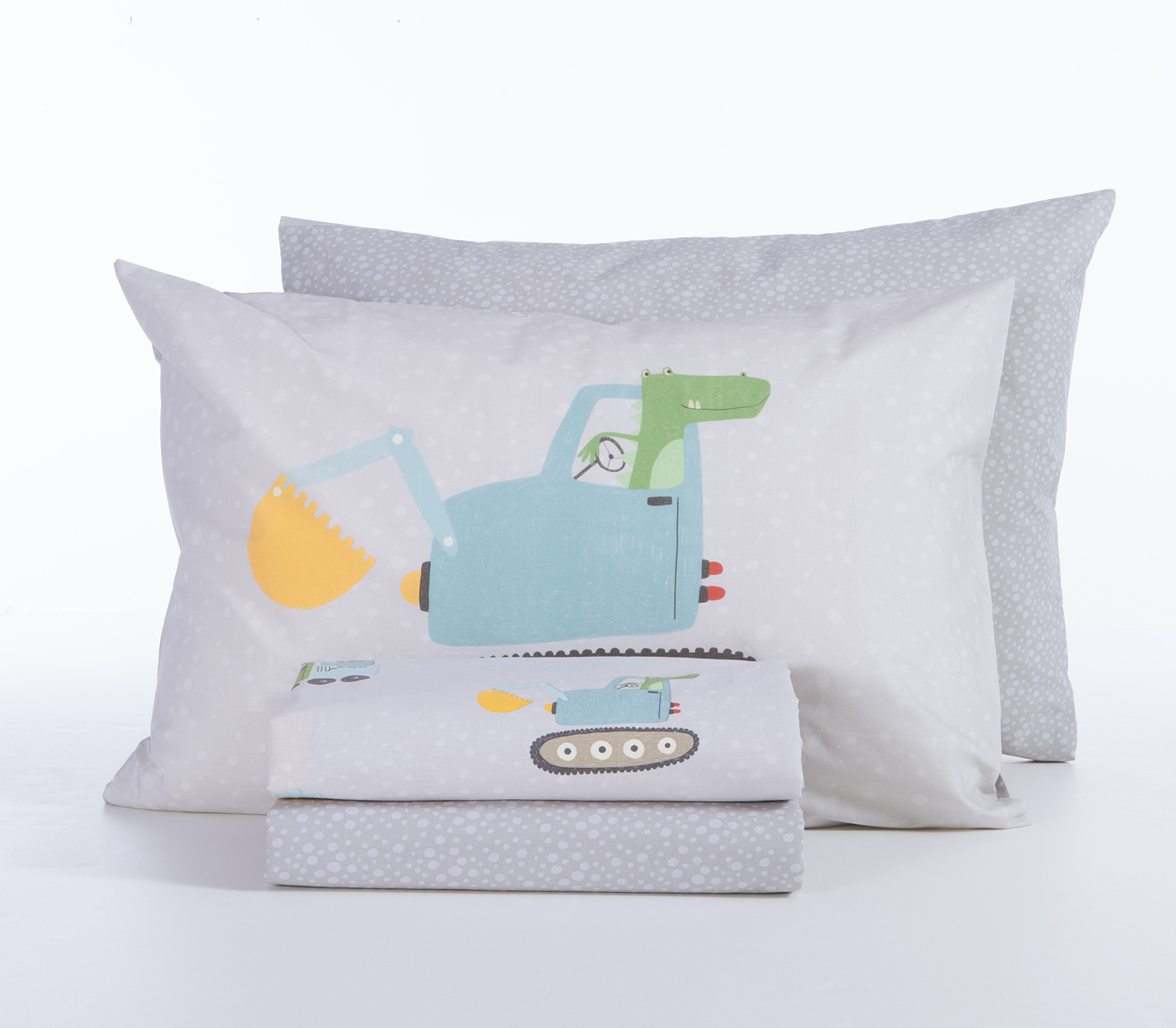 ΠΑΙΔΙΚΑ ΣΕΤ ΣΕΝΤΟΝΙΑ ΜΟΝΑ FUN AT WORK 170X260 NEF-NEF HOMEWARE GREY - Image 2