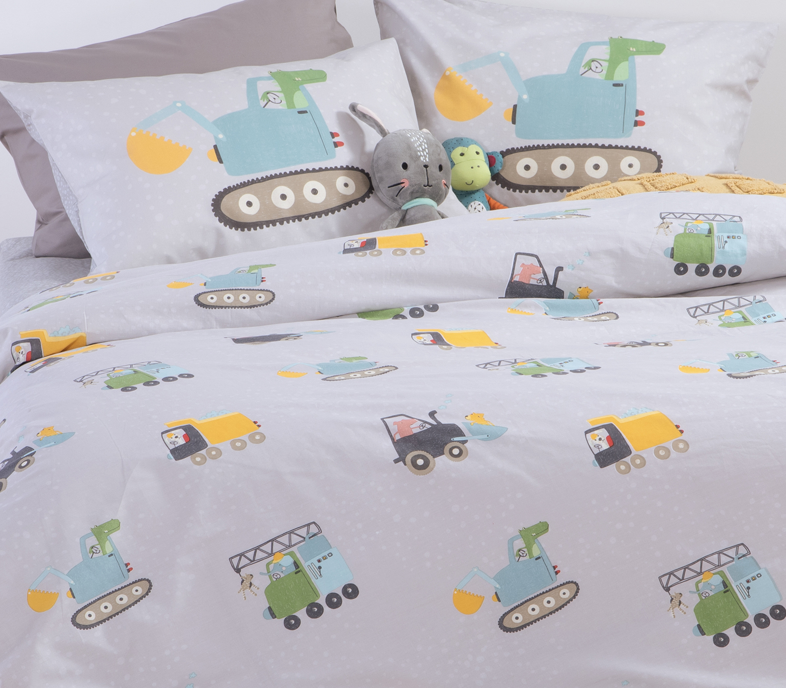 ΠΑΙΔΙΚΑ ΣΕΤ ΣΕΝΤΟΝΙΑ ΜΟΝΑ FUN AT WORK 170X260 NEF-NEF HOMEWARE GREY - Image 3