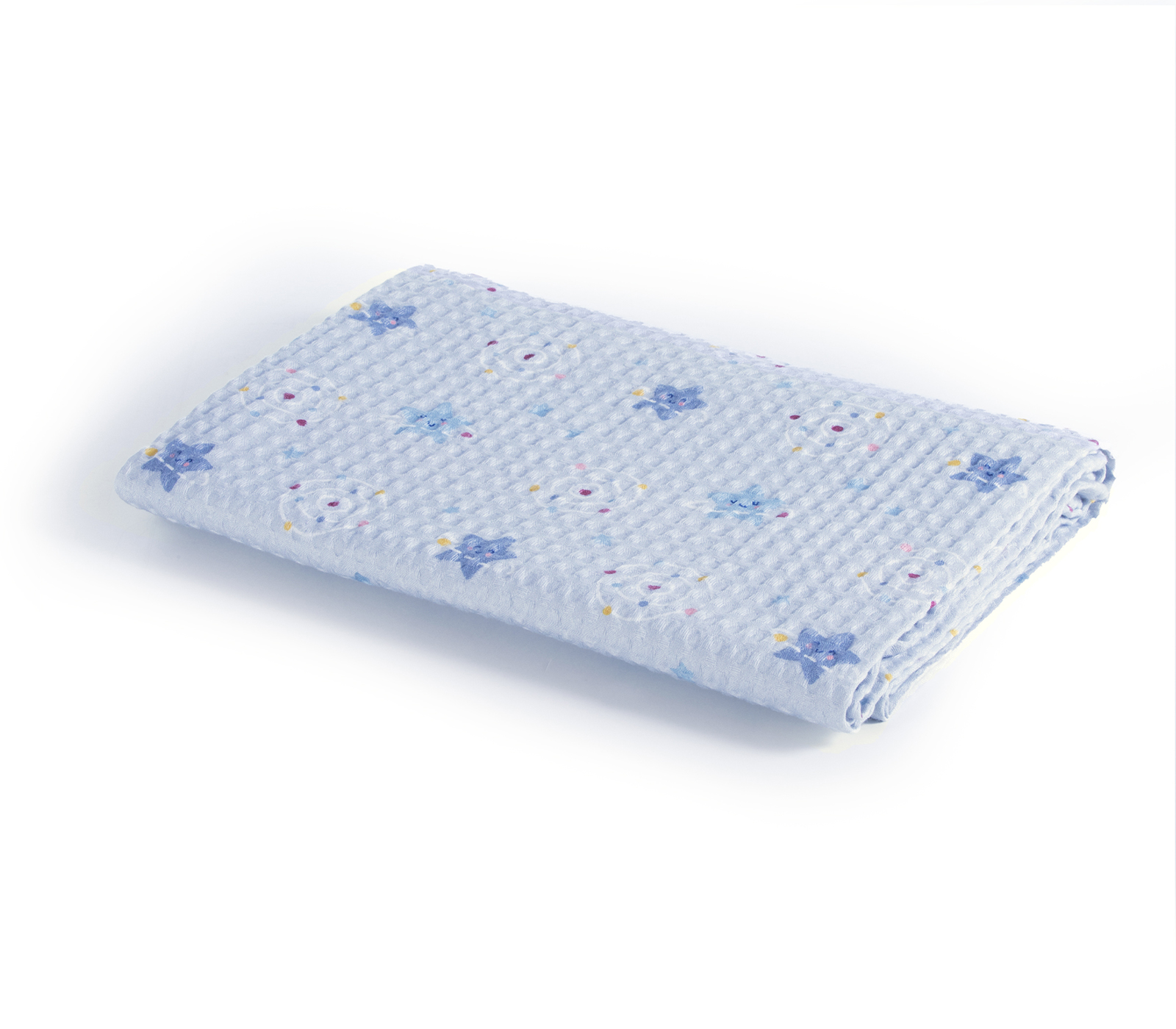 ΒΡΕΦΙΚΗ ΚΟΥΒΕΡΤΑ ΠΙΚΕ AΓΚΑΛΙΑΣ EXPLORE THE UNIVERSE 80X110 NEF-NEF HOMEWARE L.BLUE - Image 4