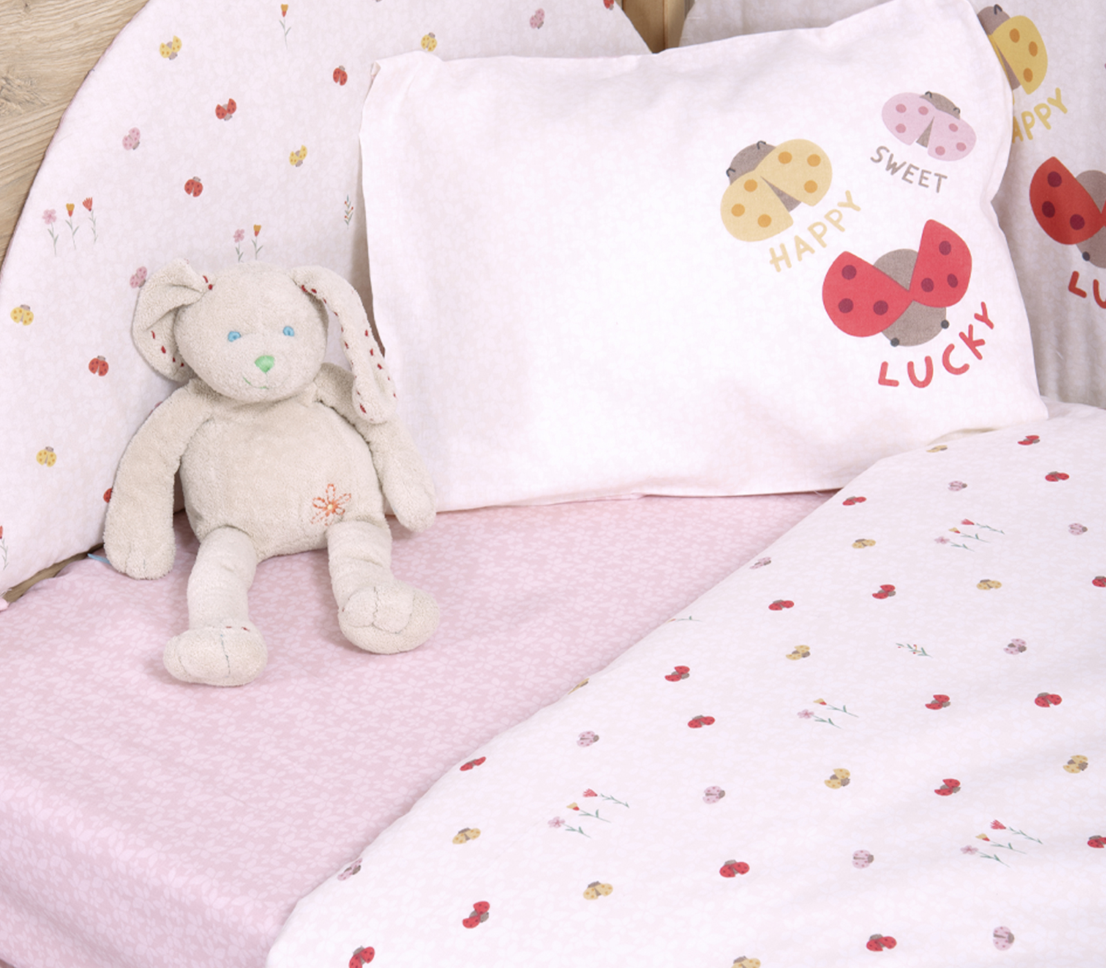 ΒΡΕΦΙΚΑ ΣΕΤ ΣΕΝΤΟΝΙΑ ΚΟΥΝΙΑΣ LADY BUG NEF-NEF HOMEWARE ECRU - Image 2