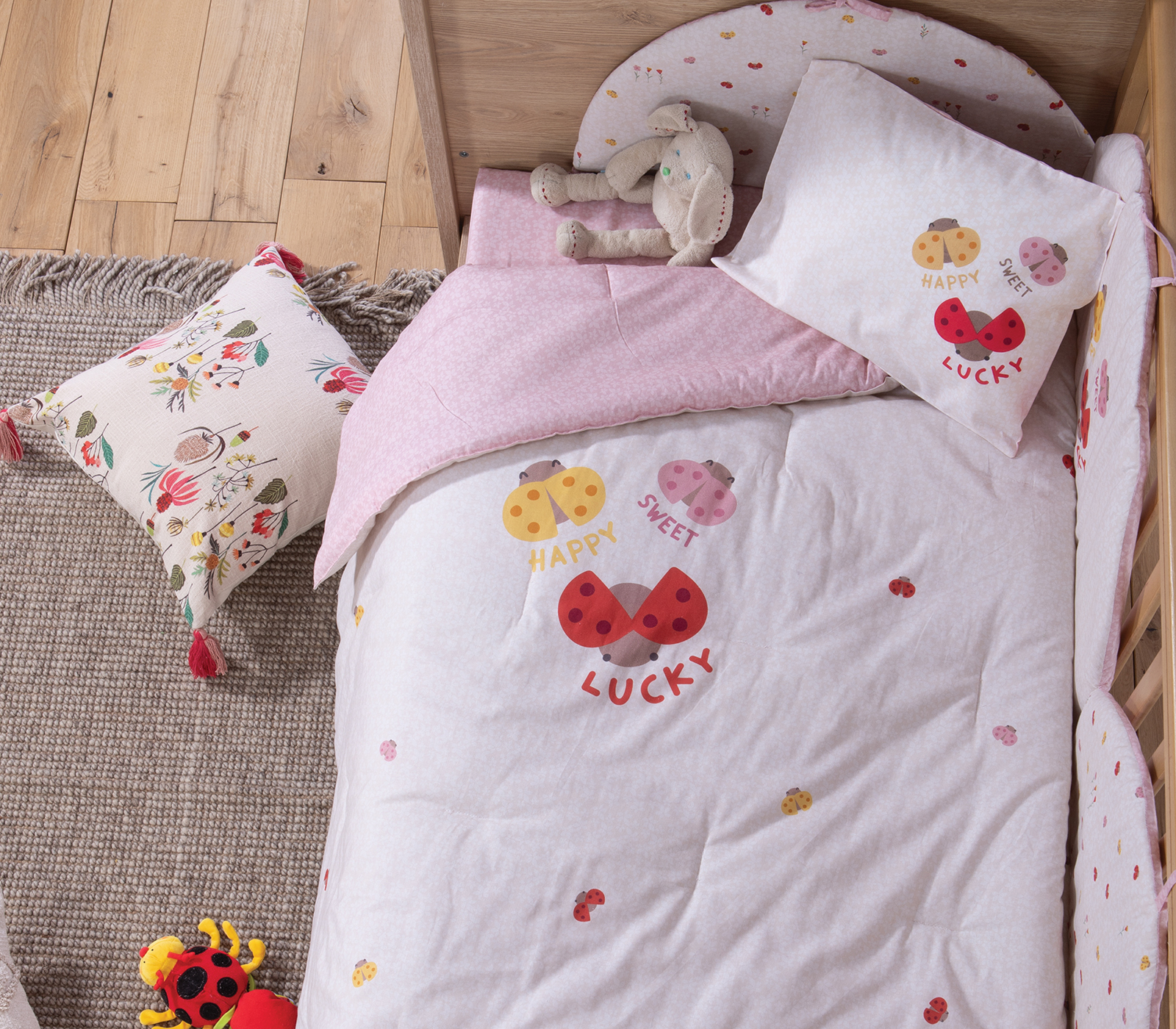 ΒΡΕΦΙΚΟ ΚΟΥΒΕΡΛΙ LADY BUG 110Χ140 NEF-NEF HOMEWARE ECRU - Image 2