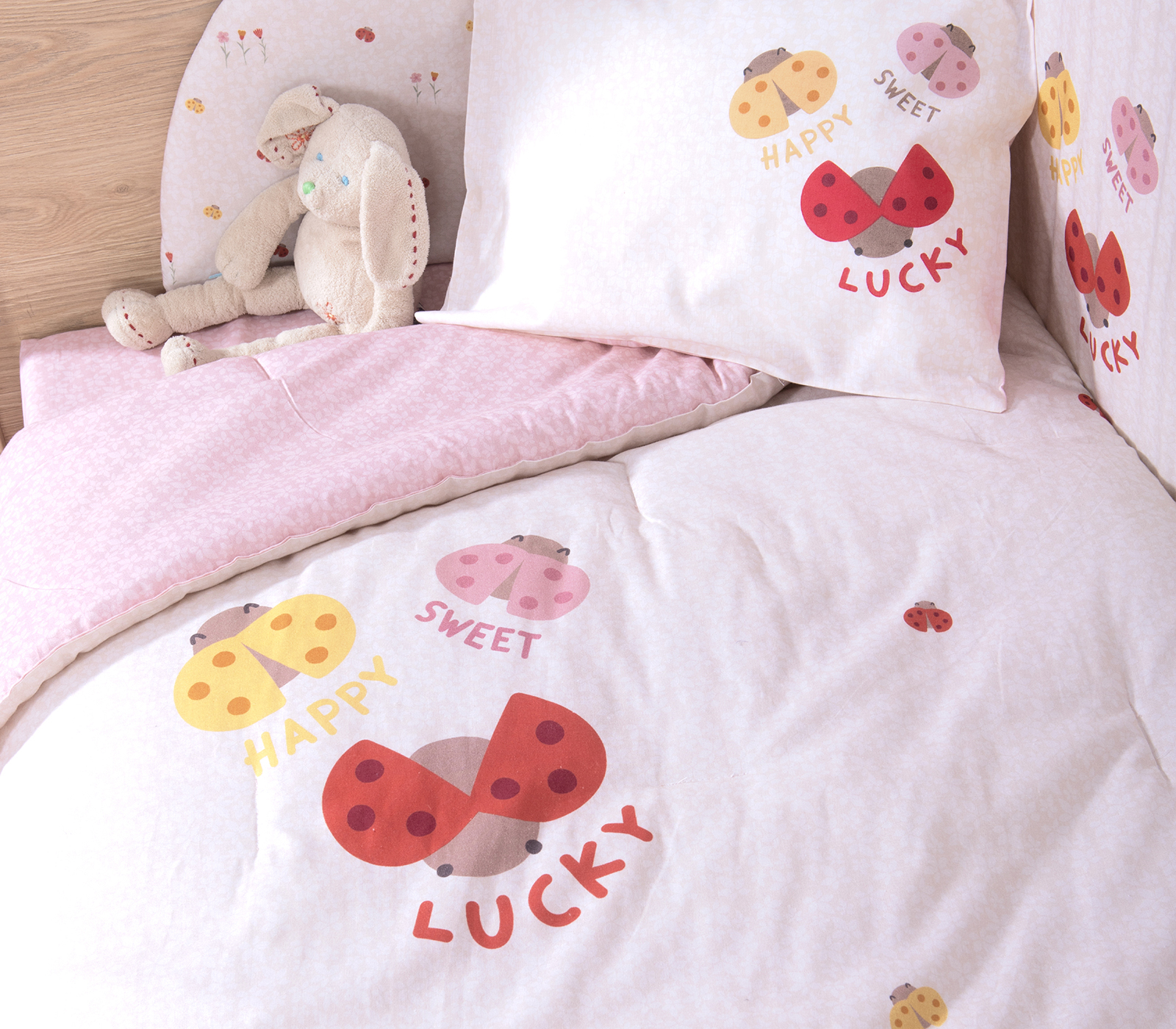 ΒΡΕΦΙΚΟ ΚΟΥΒΕΡΛΙ LADY BUG 110Χ140 NEF-NEF HOMEWARE ECRU - Image 4