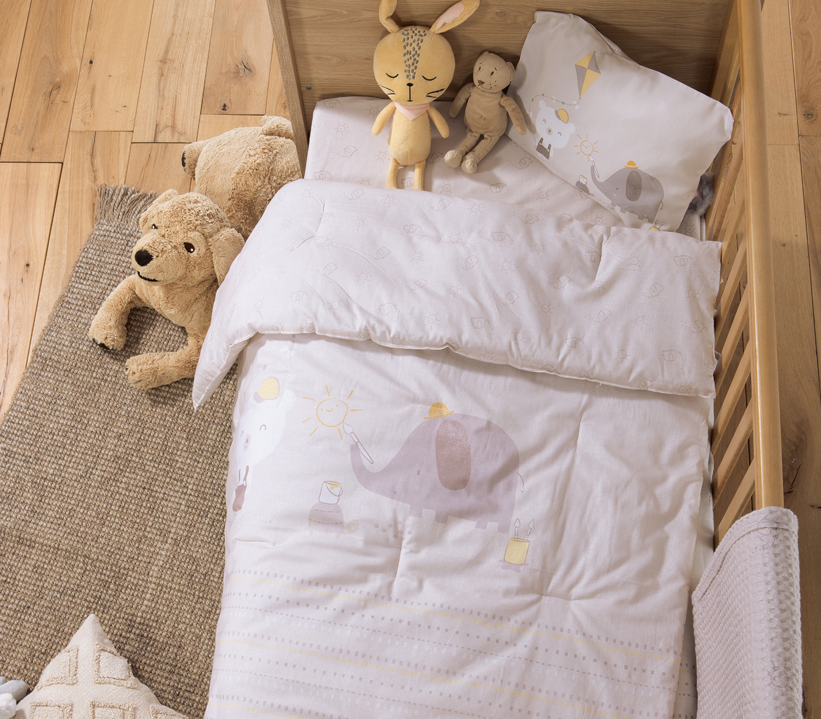 Nef-Nef Homeware ΚΟΥΒΡ-ΛΙ ΒΑΜΒ-ΠΟΛ HAPPY DAYS 110X140 GREIGE - Image 3
