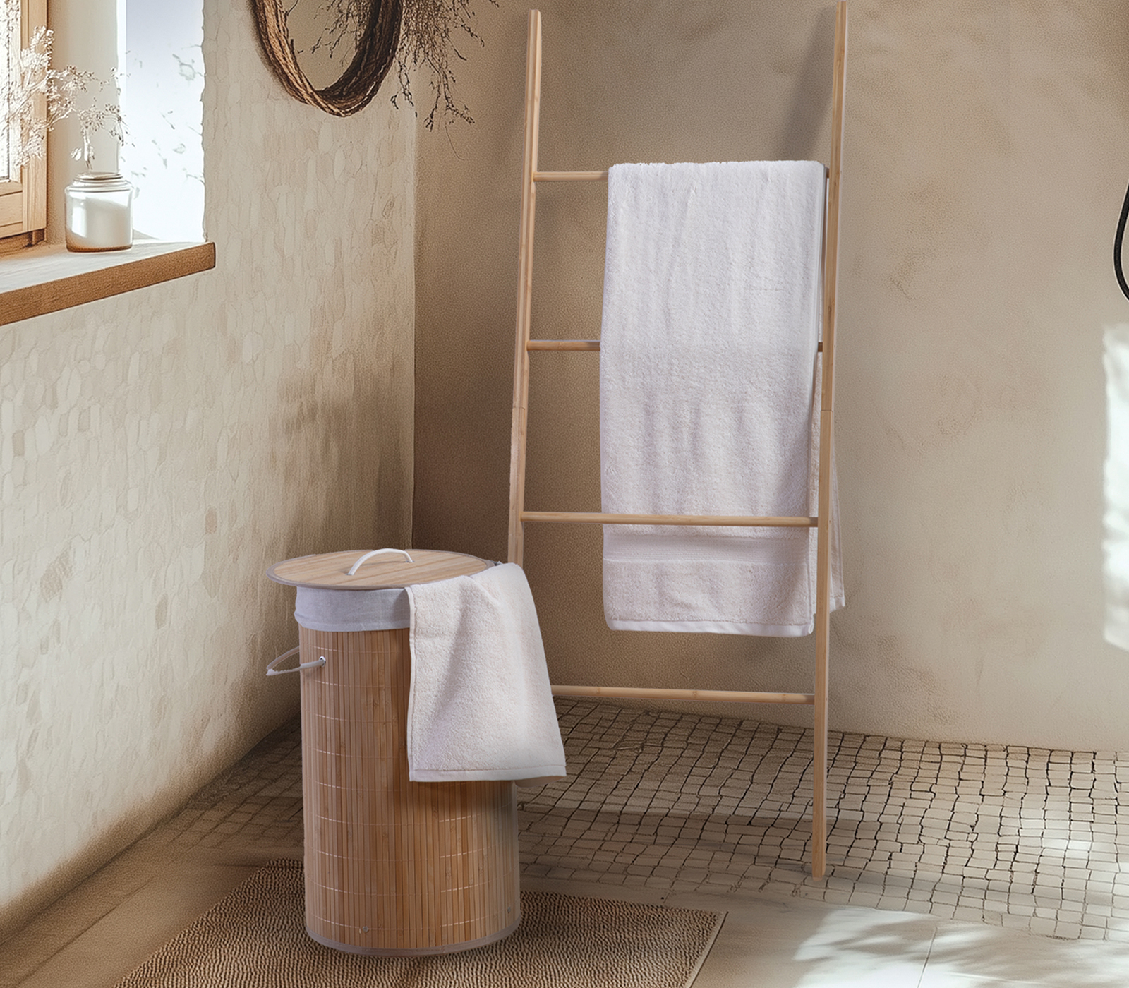 Nef-Nef Homeware ΚΑΛΑΘΙ ΑΠΛΥΤΩΝ BAMBOO DROP 34X57 NATURAL - Image 2