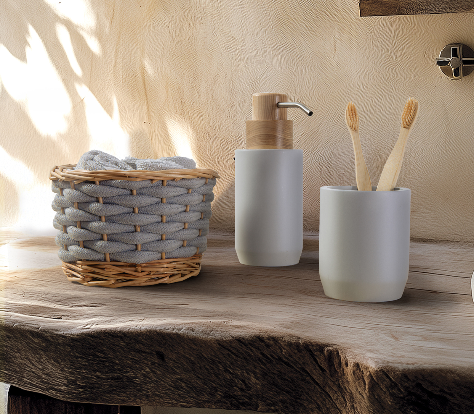 Nef-Nef Homeware ΠΟΤΗΡΙ ΜΠΑΝΙΟΥ POLYRESIN FERAN 7,8Χ9,5 GREY - Image 3