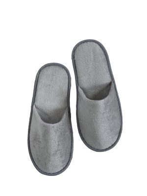 Nima Hotelling Παντόφλες Γκρι Βελουτέ - Eva sole Γκρι