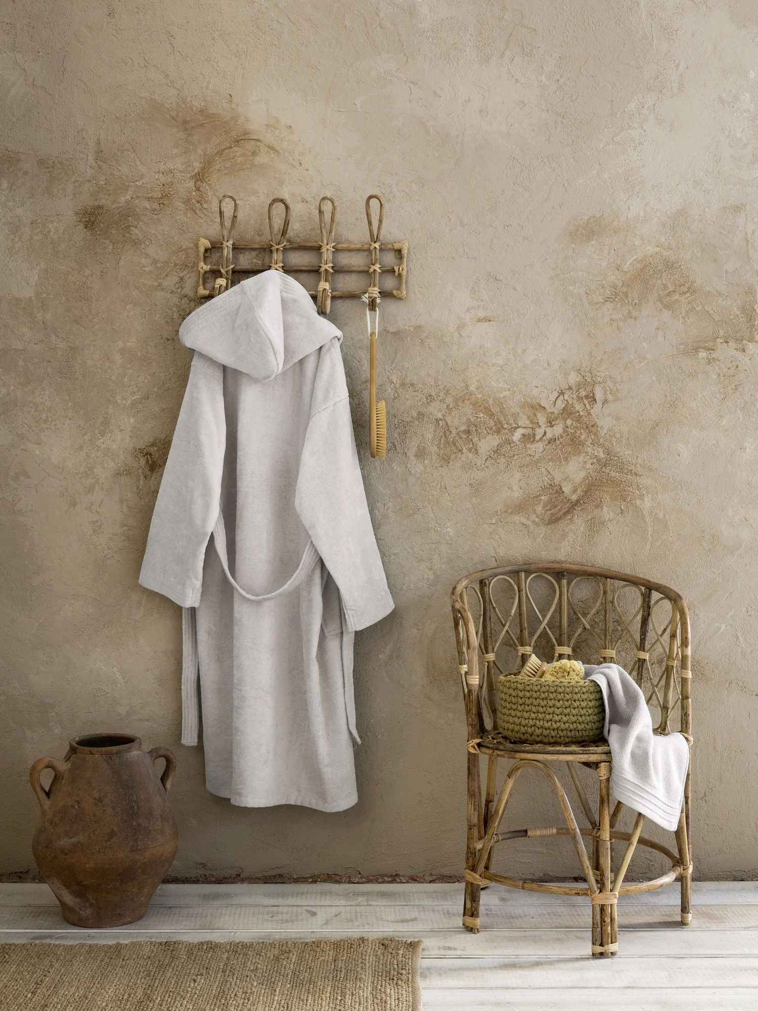 Nima Μπουρνούζι με κουκούλα Zen Oat Beige - Image 2