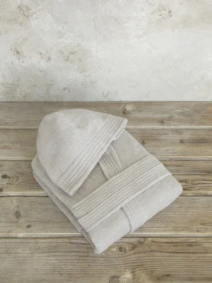 Nima Μπουρνούζι με κουκούλα Zen Oat Beige