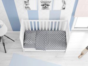 Dimcol Κατωσεντονο Κούνιας Με Λάστιχο 70x140x15 Windows 135 Grey