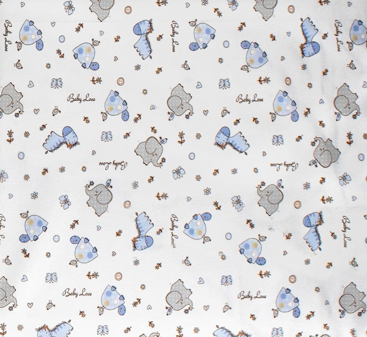 Dimcol Βρεφικό Σεντόνι Αγκαλιάς 80x110 Elephant 174 Blue