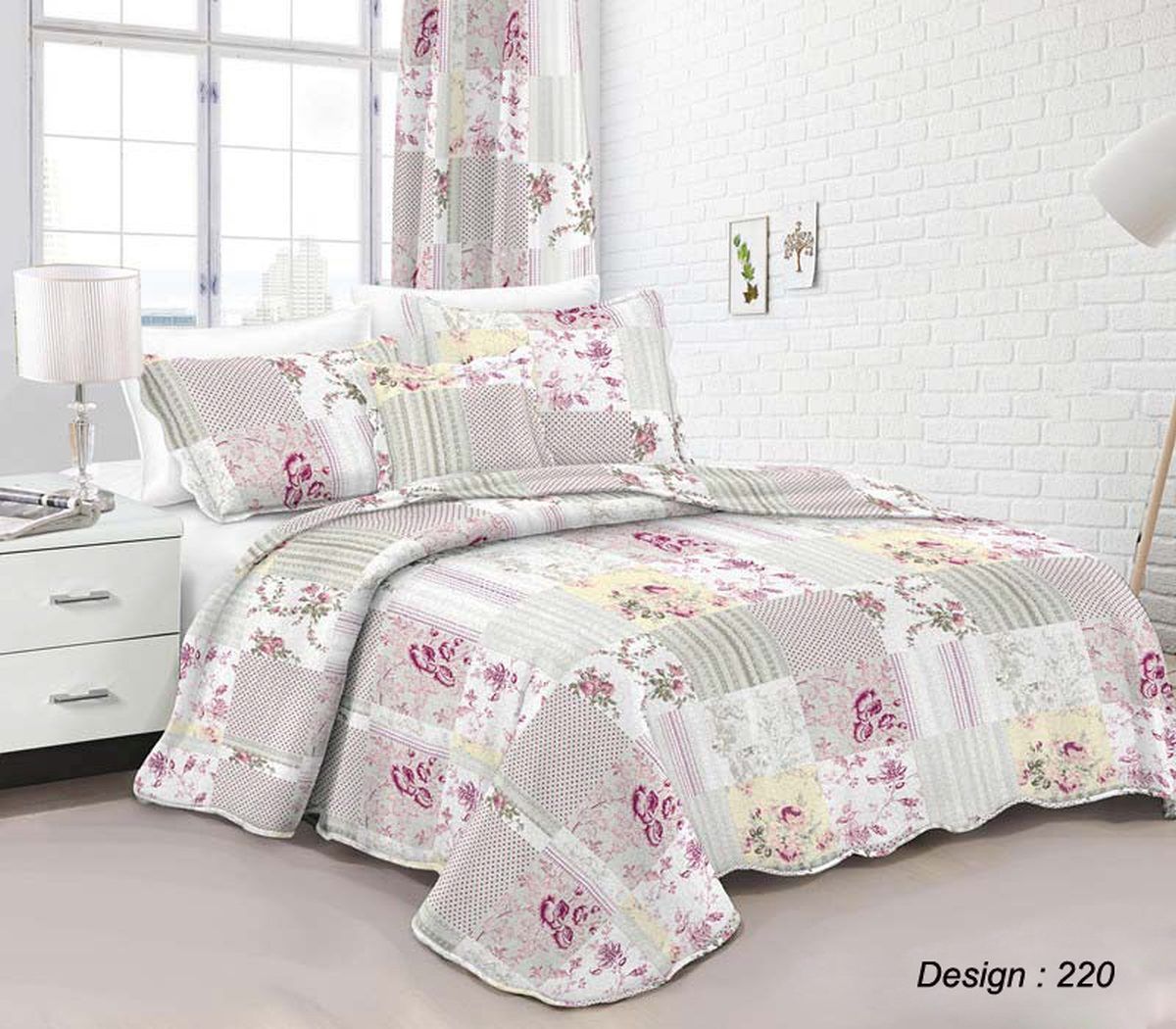 Dimcol Κουβερλι Σετ 2 Τεμ 160x220 Εμπριμε 220
