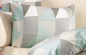 Dimcol Μαξιλαροθήκη Εμπριμέ  50x70 Geometrical 330 Green-Beige