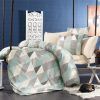 Dimcol Πάπλωματοθήκη Εμπριμέ 220x240 Geometrical 330 Green-Beige