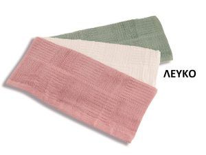 Dimcol Πετσετα 40x70  Κουζίνας Frotte Λευκο