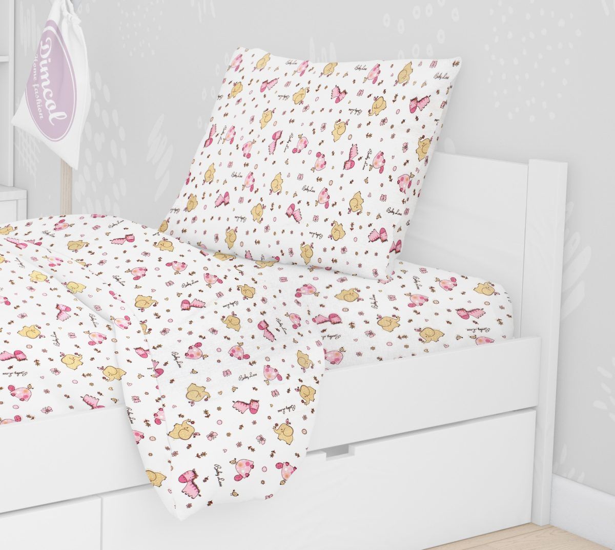 Dimcol Παιδική Μαξιλαροθήκη 50x70 Elephant 172 Pink