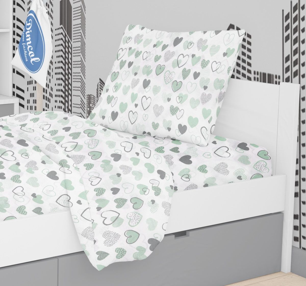 Dimcol Μαξιλαροθήκη 50x70 Hearts 10