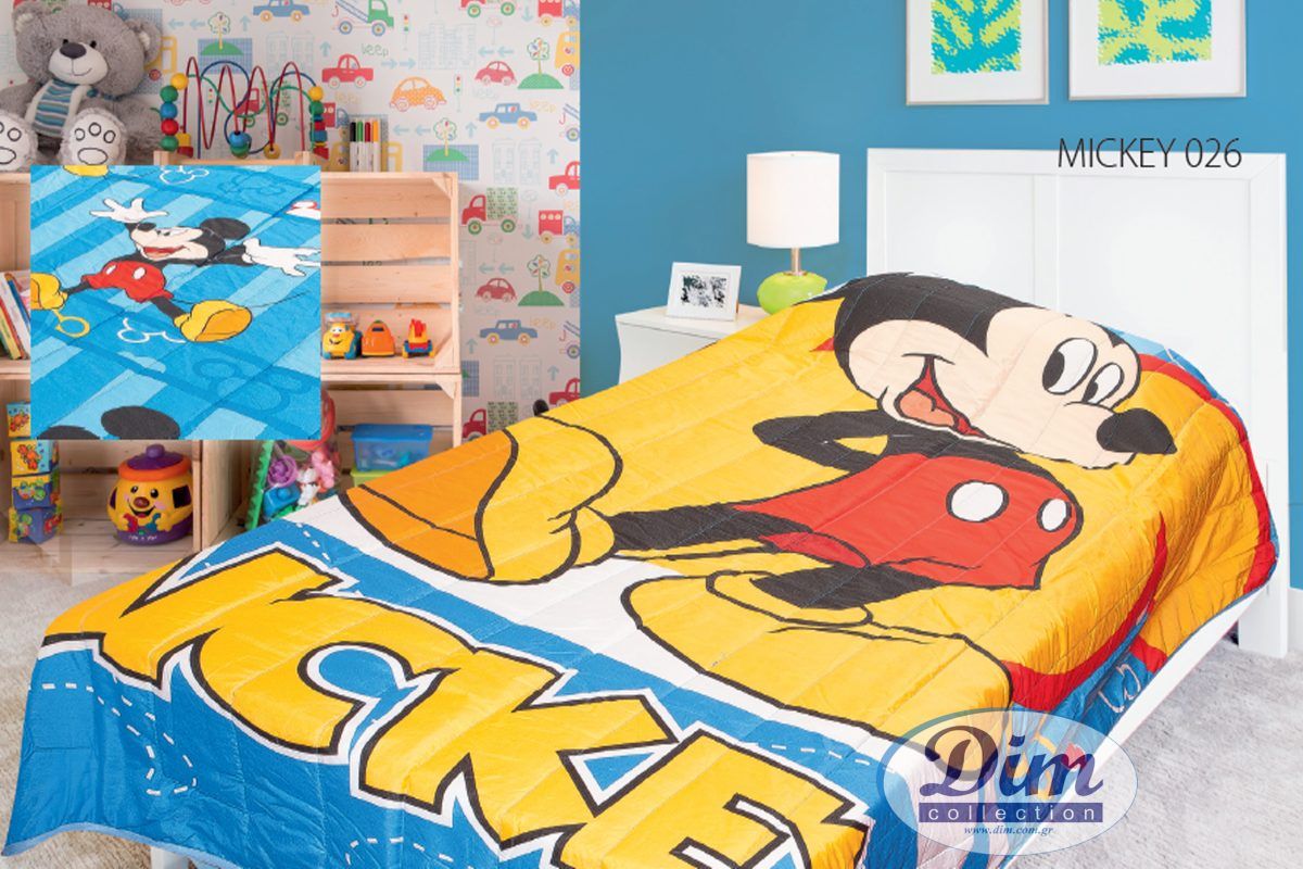 Disney Dimcol Παπλωμα Micro Mickey 26 Μονό 160x250