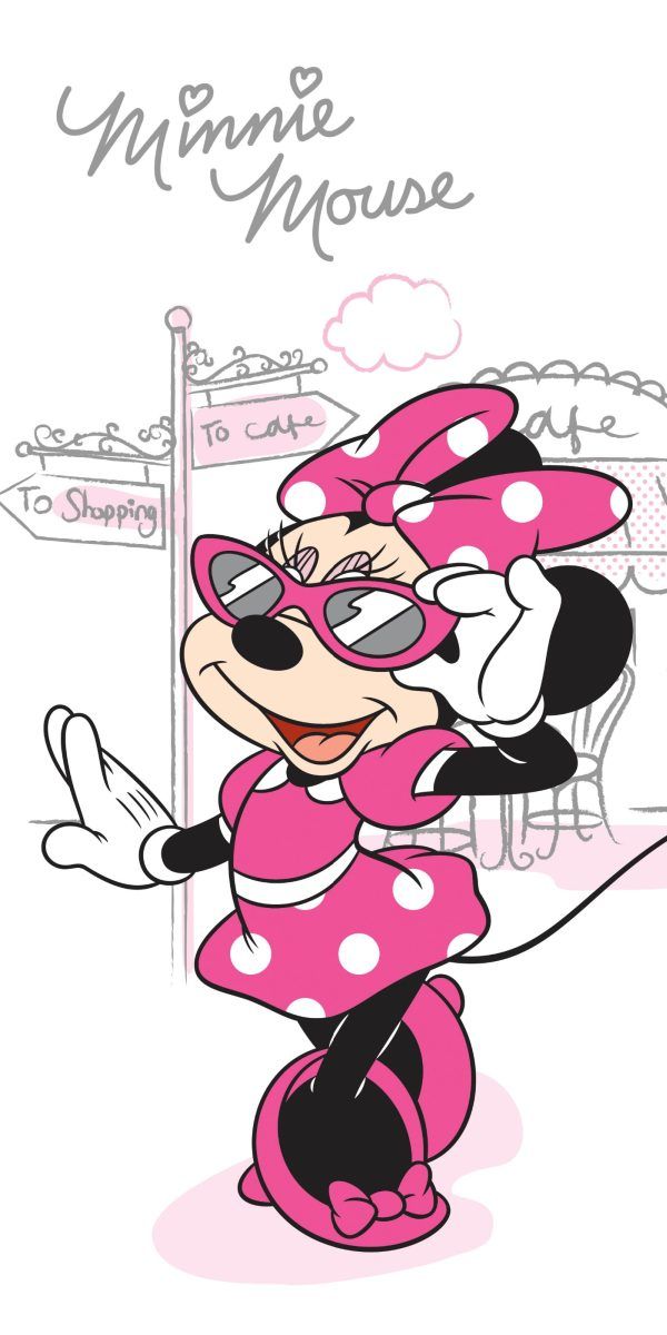 Disney Dimcol Πετσέτα Θαλασσης Βελουτε Minnie 56 70x140