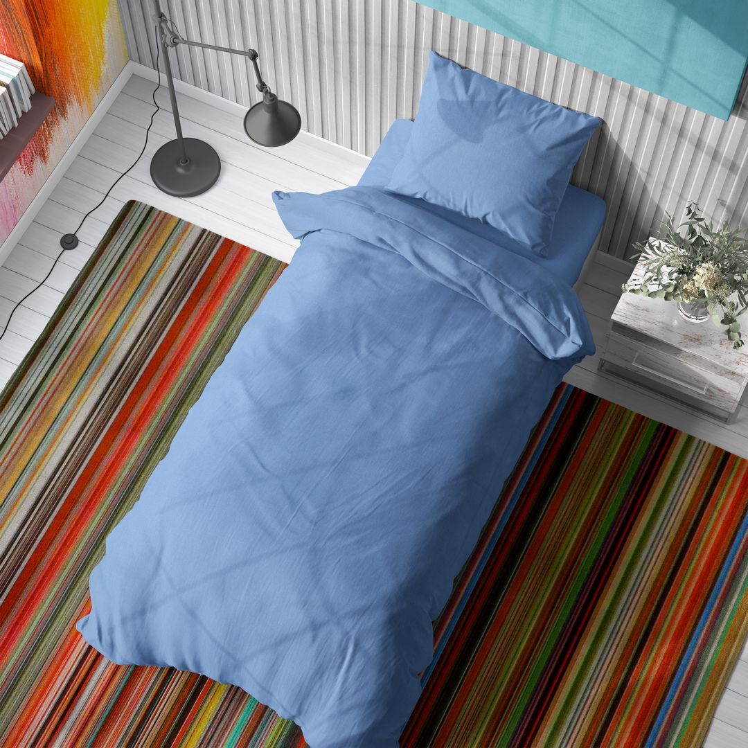 Dimcol Παπλωματοθηκη Μονη 160x240 Solid 498 Sky Blue
