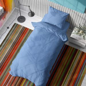 Dimcol Σεντονια Μονα Σετ 3 Τεμ 160x240 Solid 498 Sky Blue