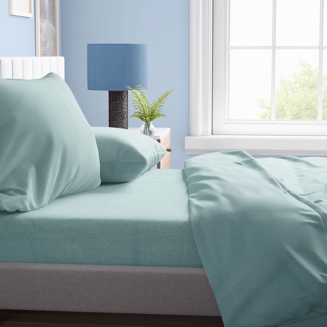 Dimcol Σετ Σεντονια Υπέρδιπλα 4 Τεμ 220x240 Solid 497 Aqua