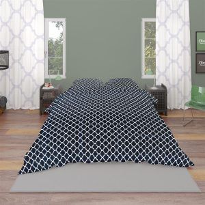 Dimcol Σετ Σεντόνια Υπέρδιπλα 4 Τεμ 220x240 Windows 175 Dark Blue-white