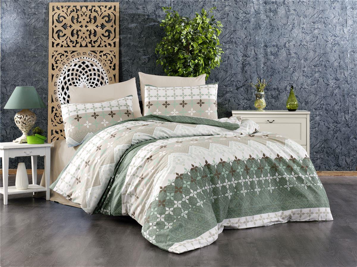 Dimcol Σετ Σεντόνια Υπέρδιπλα 4 Τεμ 220x240 Αριάδνη 376 Olive