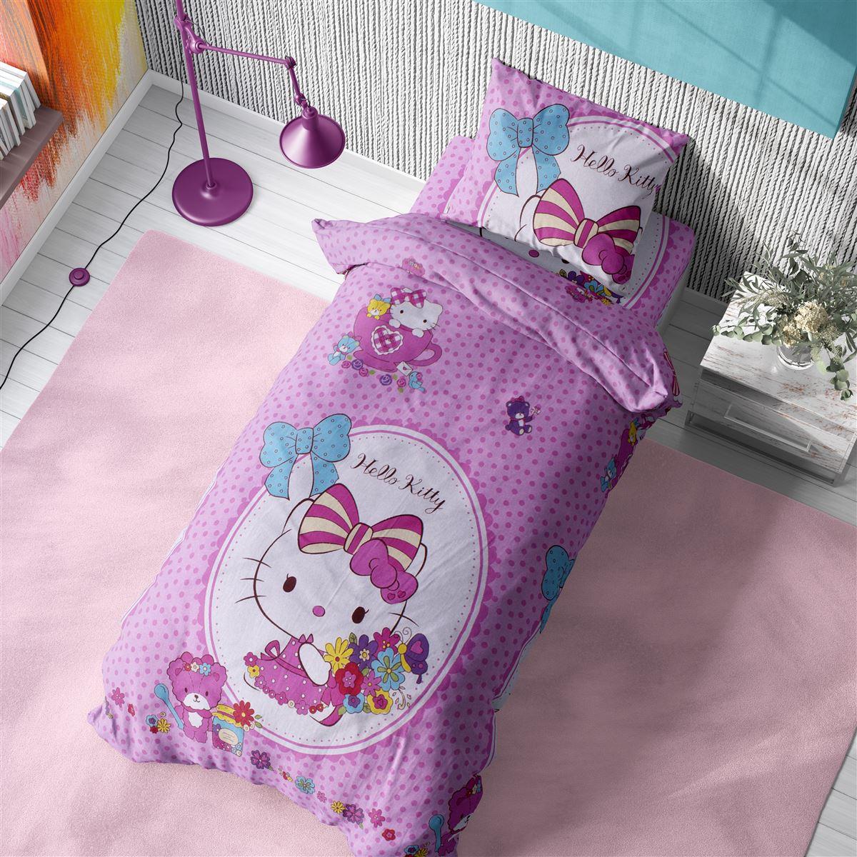 Dimcol Παπλωματοθήκη Μονή 160x240 H.kitty 170 Pink