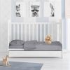 Dimcol Παπλωματοθηκη Κούνιας 120x160 Solid 495 Dark Grey