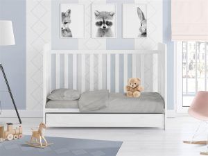 Dimcol Παπλωματοθηκη Κούνιας 120x160 Solid 496 Elephant