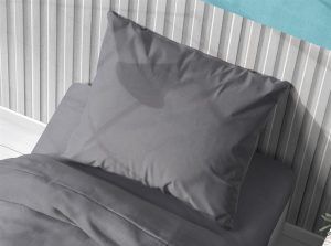 Dimcol Μαξιλαροθηκη 50x70 Solid 495 Dark Grey