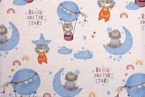 Dimcol Πάνα Χασές 80x80 Reach The Stars 191 Sky Blue