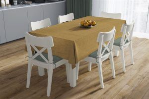 DIMcol ΤΡΑΠΕΖΟΜΑΝΤΗΛΟ ΑΛΕΚΙΑΣΤΟ ΕΝΗΛ Cott/Pol 70/30 140X180 Panama  Mustard