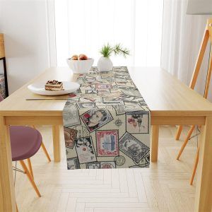 DIMcol ΤΡΑΒΕΡΣΑ ΑΛΕΚΙΑΣΤΗ ΕΝΗΛ Cott/Pol 70/30 40X180 Vintage Post Stamps 482 Ecru