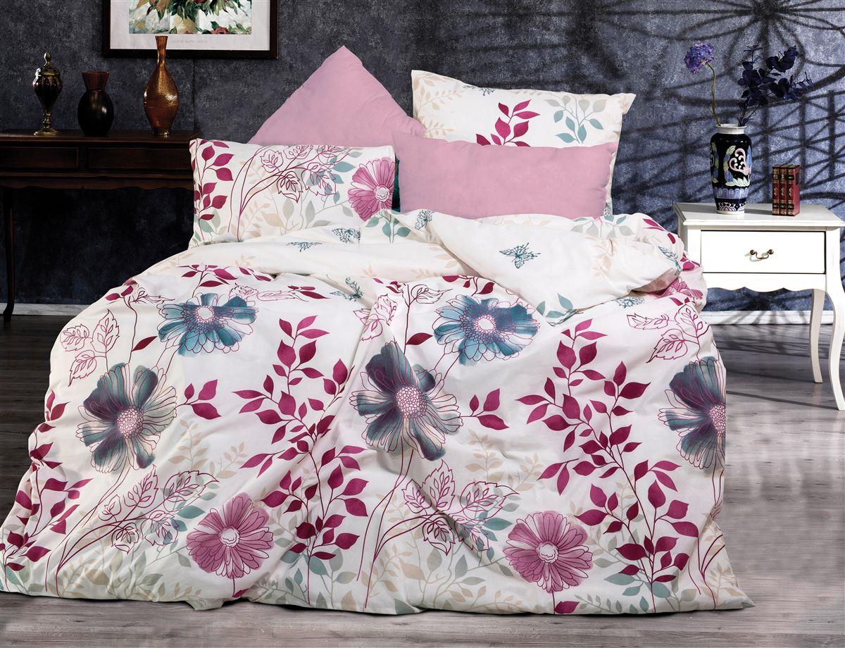 Dimcol Σεντονια King Size Εμπριμε Σετ 4 Τεμ Ανθεία 298 240x270 White-bordeaux