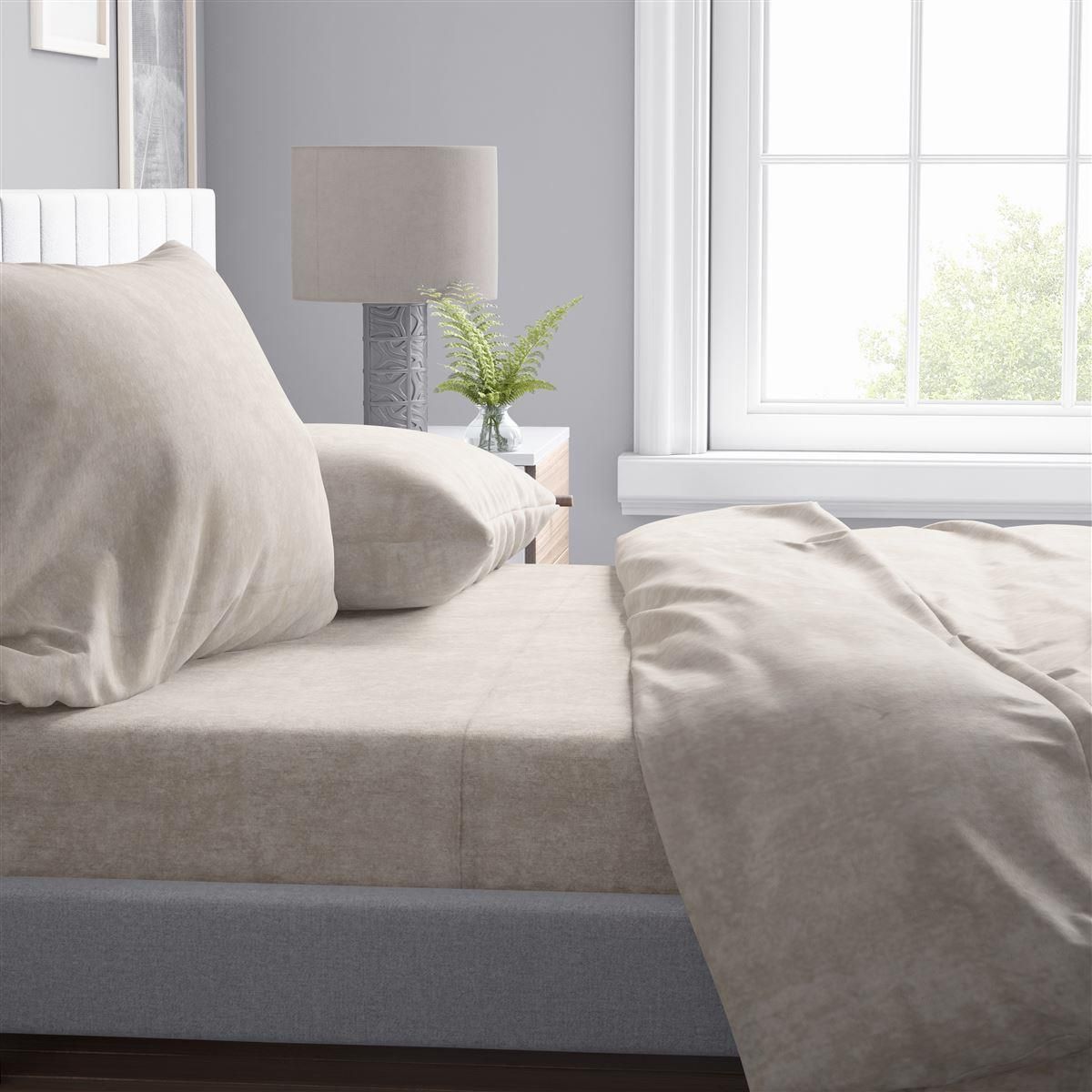 DIMcol ΠΑΠΛΩΜΑΤΟΘΗΚΗ Shadow 11 220X240 Beige Cott/Pol 70/30