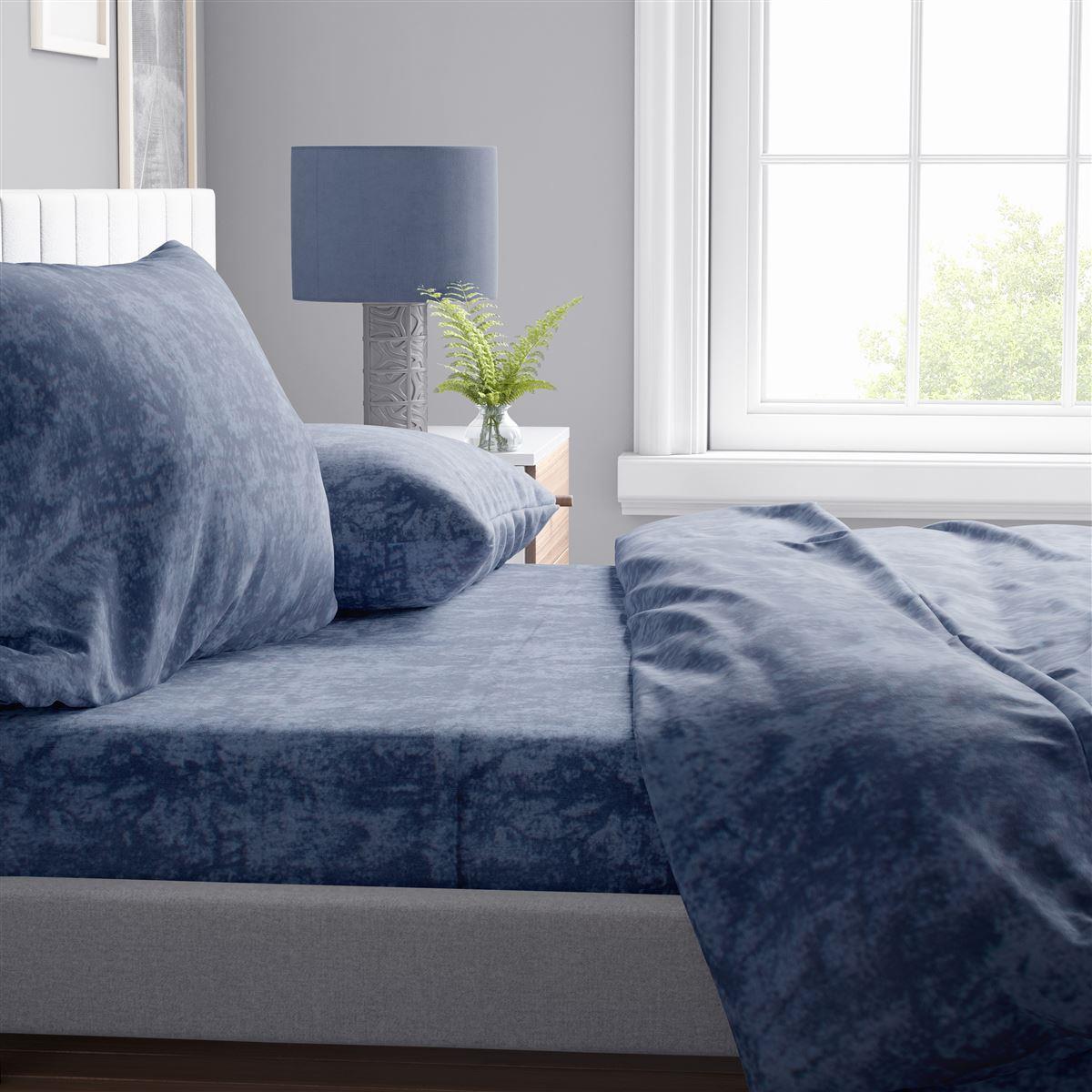 DIMcol ΣΕΝΤΟΝΙΑ ΣΕΤ 4 τεμ Shadow 15 240X270 Dark Blue Cott/Pol 70/30