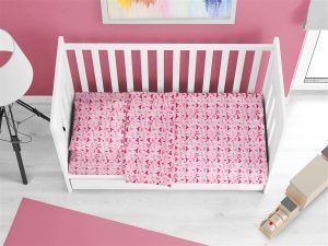 DIMcol ΠΑΠΛΩΜΑΤΟΘΗΚΗ ΕΜΠΡΙΜΕ bebe Fox 525 120X160 Pink Cotton 100%