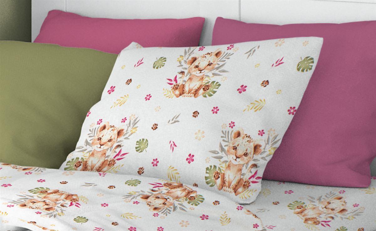 DIMcol ΜΑΞΙΛΑΡΟΘΗΚΗ ΕΜΠΡΙΜΕ kids Lion Cub 530 50X70 Beige Cotton 100%