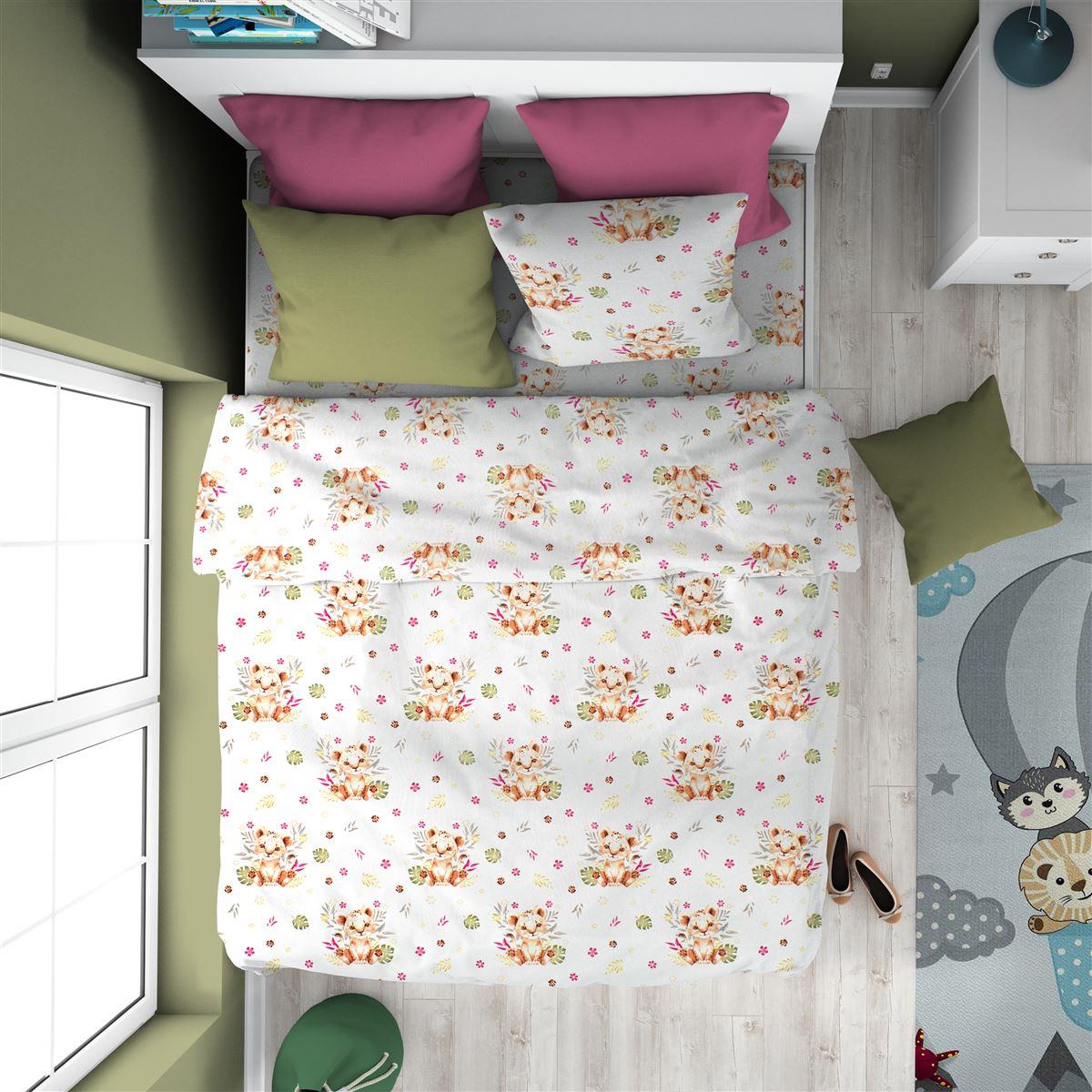 DIMcol ΠΑΠΛΩΜΑ ΕΜΠΡΙΜΕ kids Lion Cub 530 160X240 Beige Cotton 100%